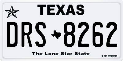 TX license plate DRS8262