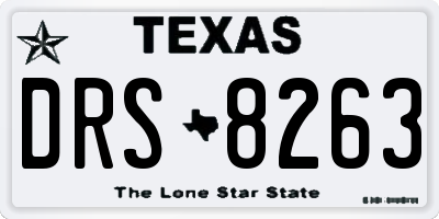 TX license plate DRS8263