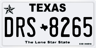 TX license plate DRS8265