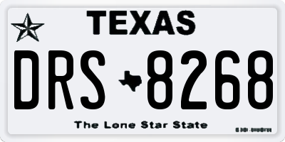 TX license plate DRS8268