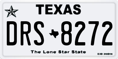 TX license plate DRS8272