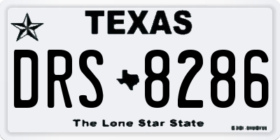 TX license plate DRS8286