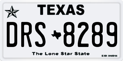 TX license plate DRS8289
