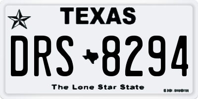 TX license plate DRS8294