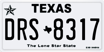 TX license plate DRS8317