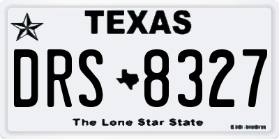 TX license plate DRS8327