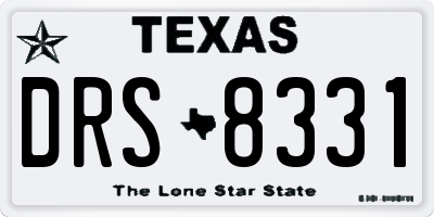 TX license plate DRS8331