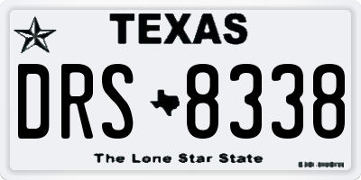 TX license plate DRS8338