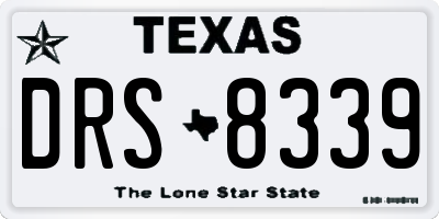 TX license plate DRS8339