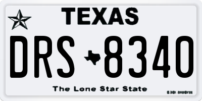 TX license plate DRS8340
