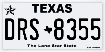 TX license plate DRS8355