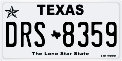 TX license plate DRS8359