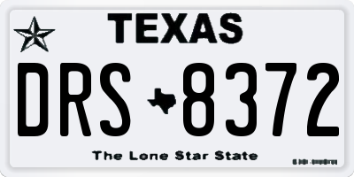 TX license plate DRS8372