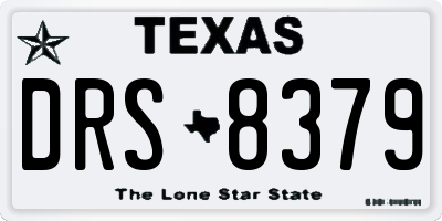 TX license plate DRS8379