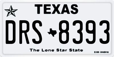 TX license plate DRS8393