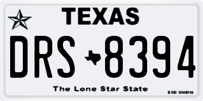 TX license plate DRS8394