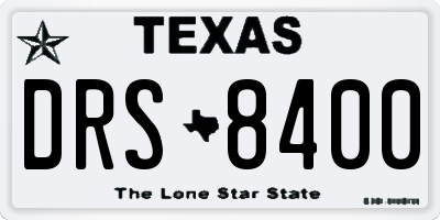TX license plate DRS8400