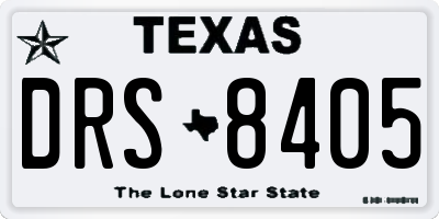 TX license plate DRS8405