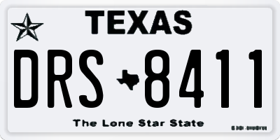 TX license plate DRS8411