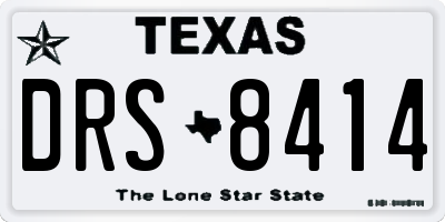 TX license plate DRS8414
