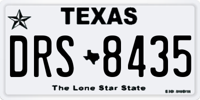 TX license plate DRS8435