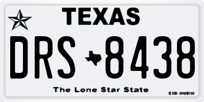 TX license plate DRS8438