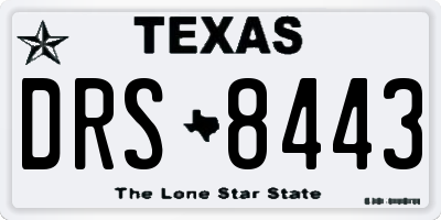 TX license plate DRS8443