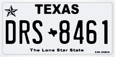 TX license plate DRS8461