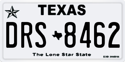 TX license plate DRS8462