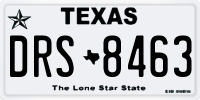 TX license plate DRS8463