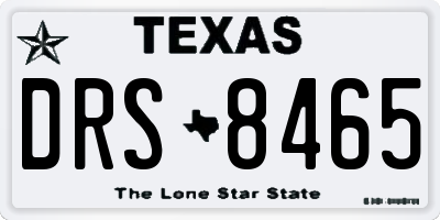 TX license plate DRS8465