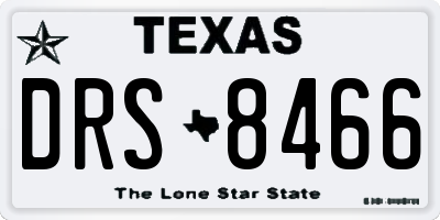 TX license plate DRS8466