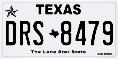 TX license plate DRS8479