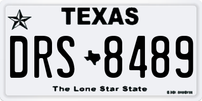 TX license plate DRS8489