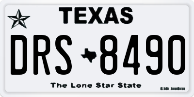TX license plate DRS8490