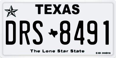 TX license plate DRS8491