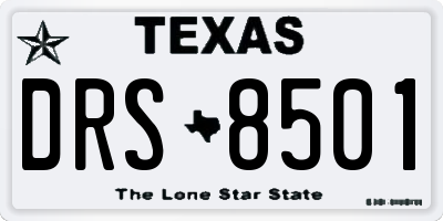TX license plate DRS8501