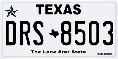 TX license plate DRS8503
