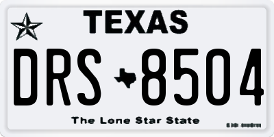 TX license plate DRS8504