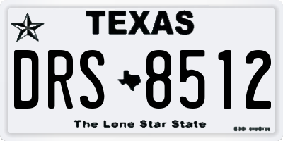 TX license plate DRS8512