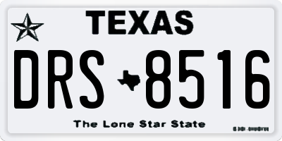 TX license plate DRS8516