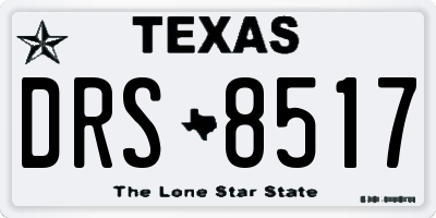 TX license plate DRS8517