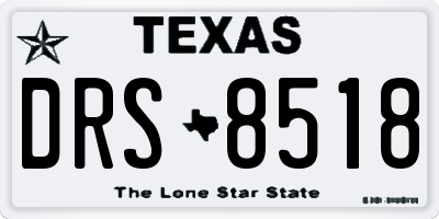 TX license plate DRS8518