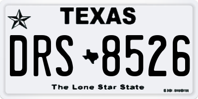 TX license plate DRS8526