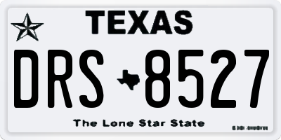 TX license plate DRS8527