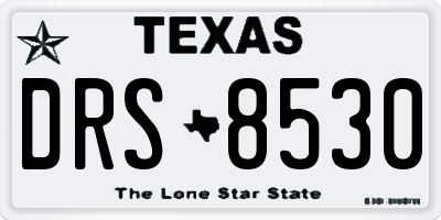 TX license plate DRS8530