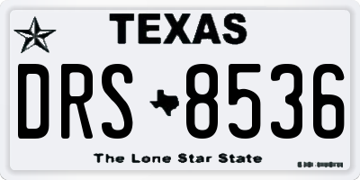 TX license plate DRS8536