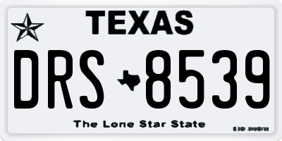 TX license plate DRS8539