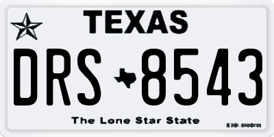 TX license plate DRS8543