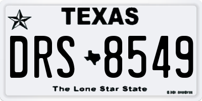 TX license plate DRS8549